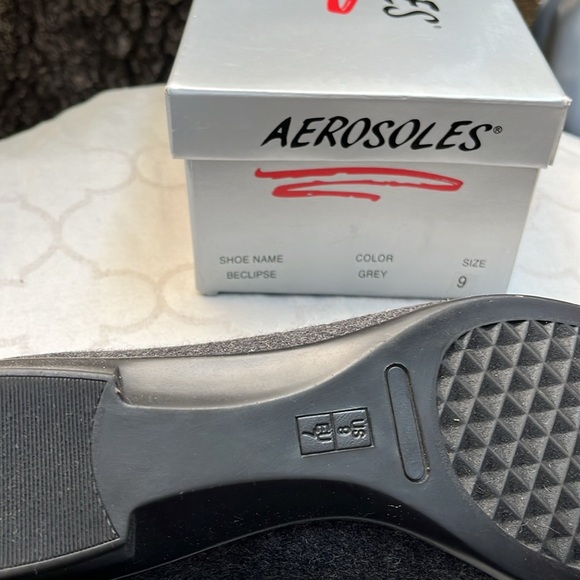 AEROSOLES Dark Gray Women's Felted Flats with Buckle - Picture 12 of 12